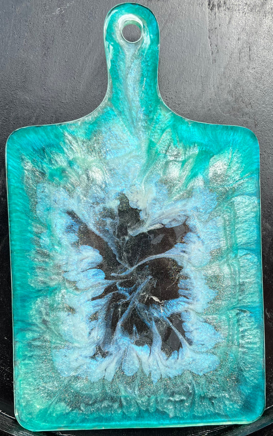 Blue/Green & Iridescent Blue Cutting Board