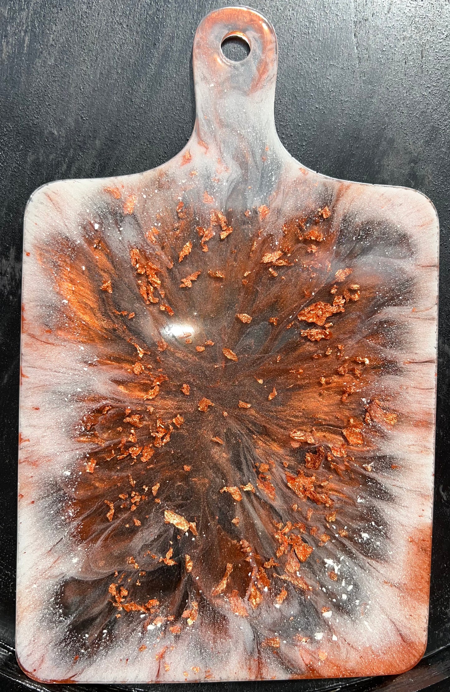 Copper & White Cutting Board