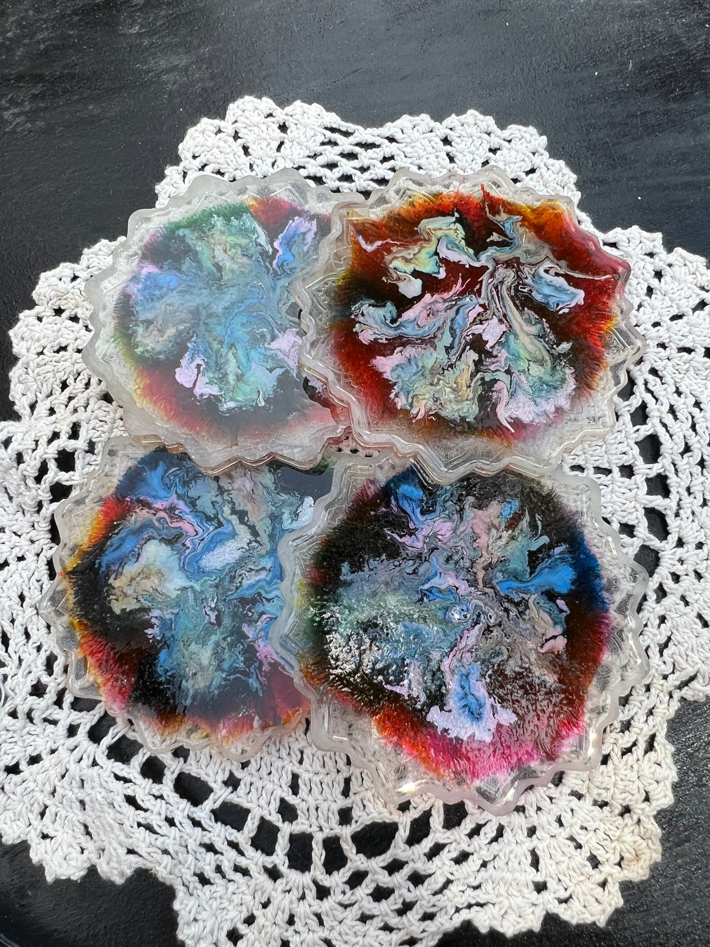 Abstract Colored Coasters Set