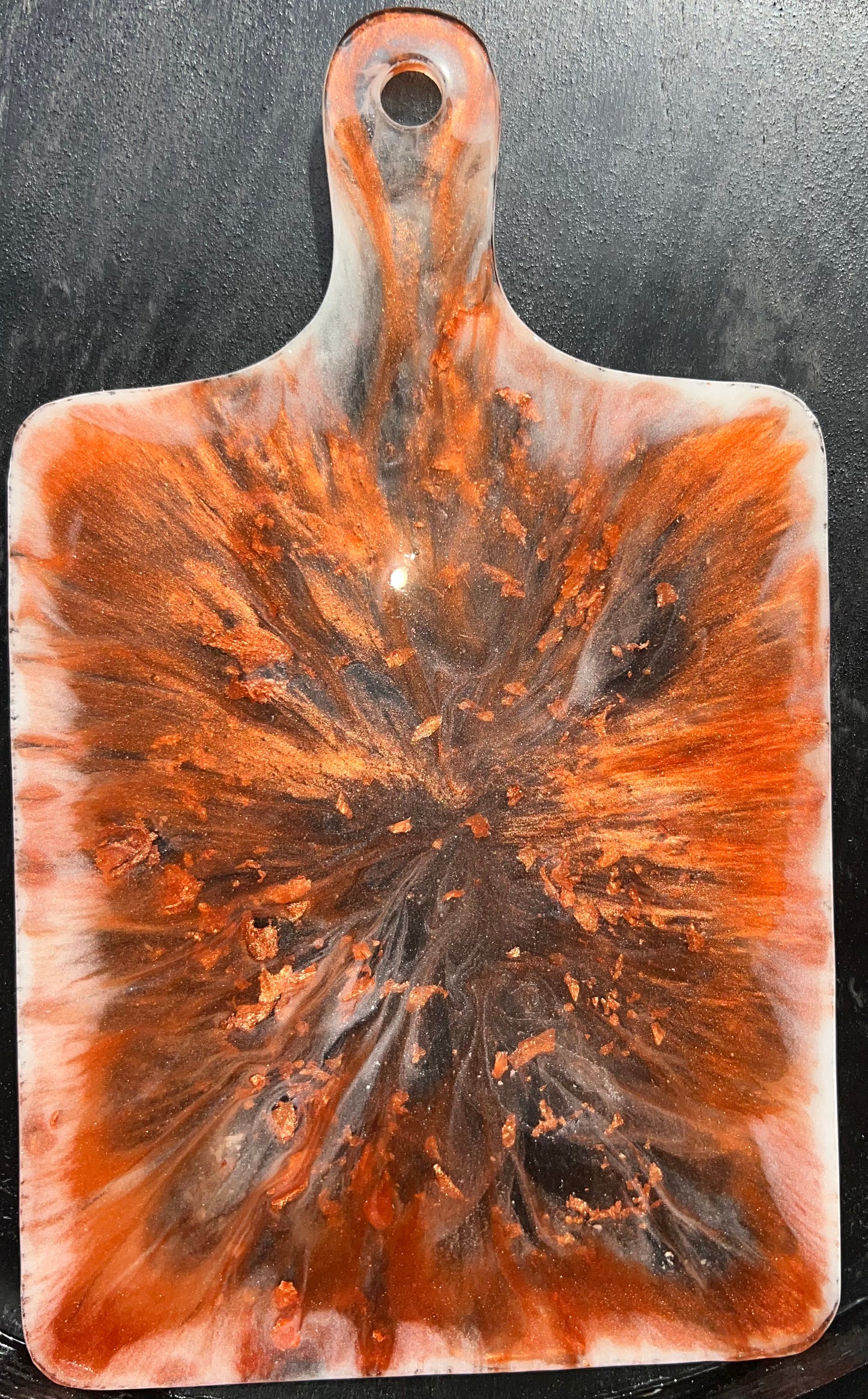 Copper & White Cutting Board